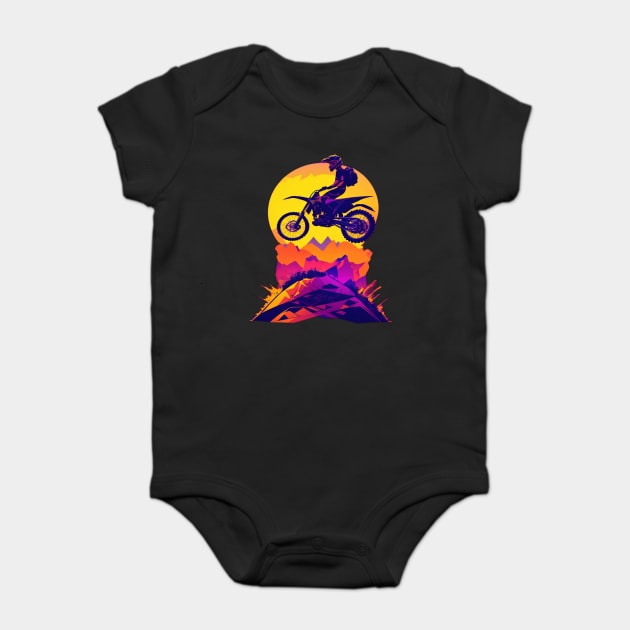 Dirtbike Baby Bodysuit by Pixel Threads 